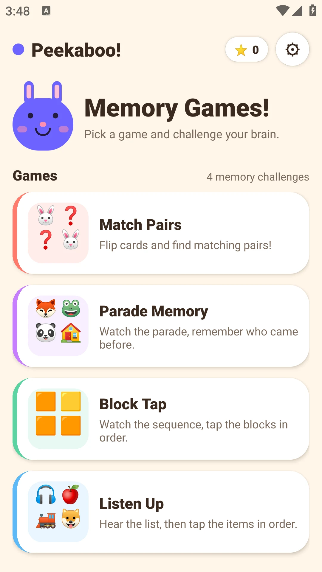 Peekaboo - Memory Games screenshot